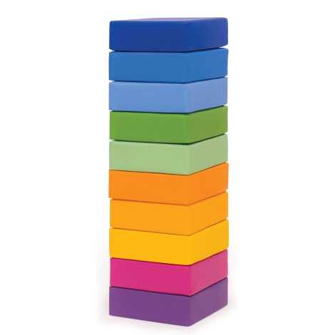 Set 10 perne PVC patrate pentru activitati, 30x30x10 cm, Rainbow - imagine 13
